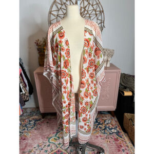 Women Unbranded Kimono White Orange‎